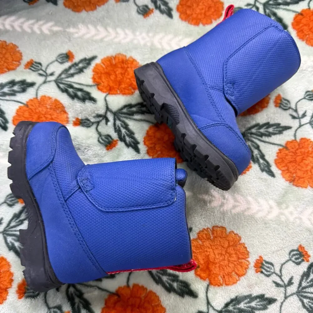LL Bean Blue Red Winter Snow Boots Toddler 7 Boys Girls Little Kid